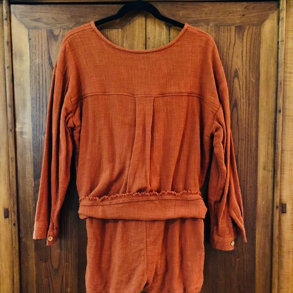 Free People 100%  Cotton Romper Made in India - Picture 2 of 3